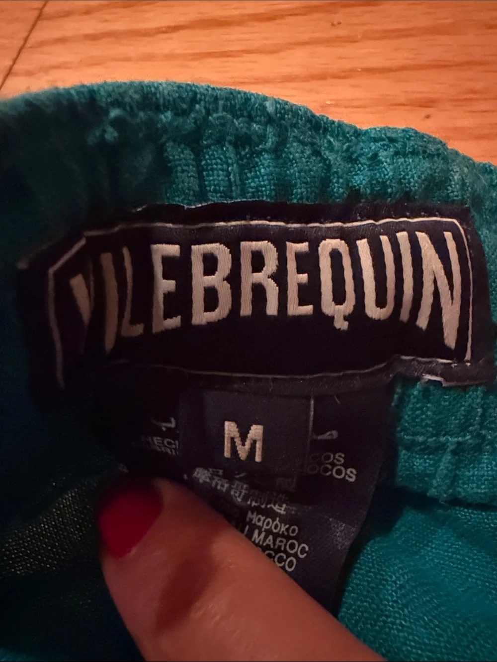 Vilebrequin Teal Men's Cargo Shorts with Elastic Waist